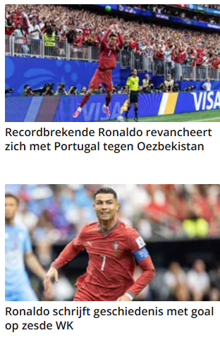 Voetbal International (Países Baixos): «Ronaldo bate recordes e vinga-se com Portugal contra o Uzbequistão»