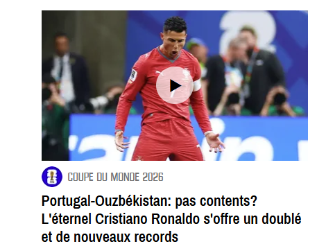 RMC Sport (França): «Não estão contentes? Eterno Ronaldo bisa e bate recordes»