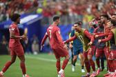 Cristiano Ronaldo festeja golo com os colegas no Portugal-Uzbequistão (foto: Miguel Nunes)