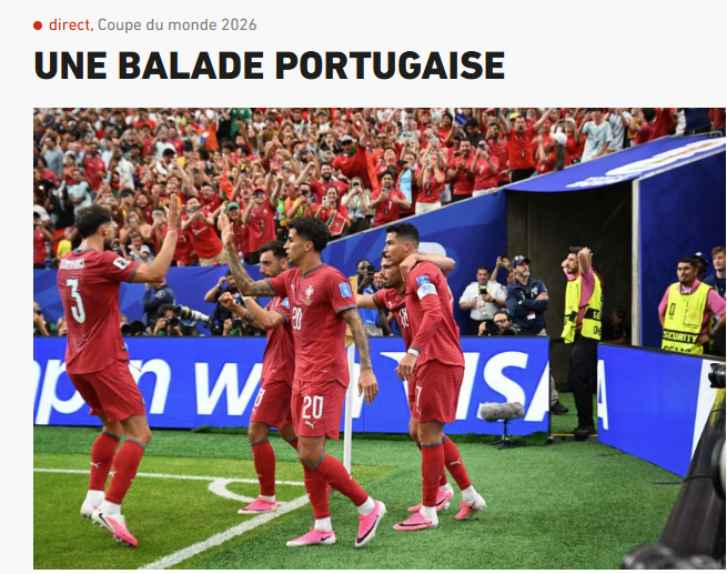 L'Équipe (França): «Um passeio português»