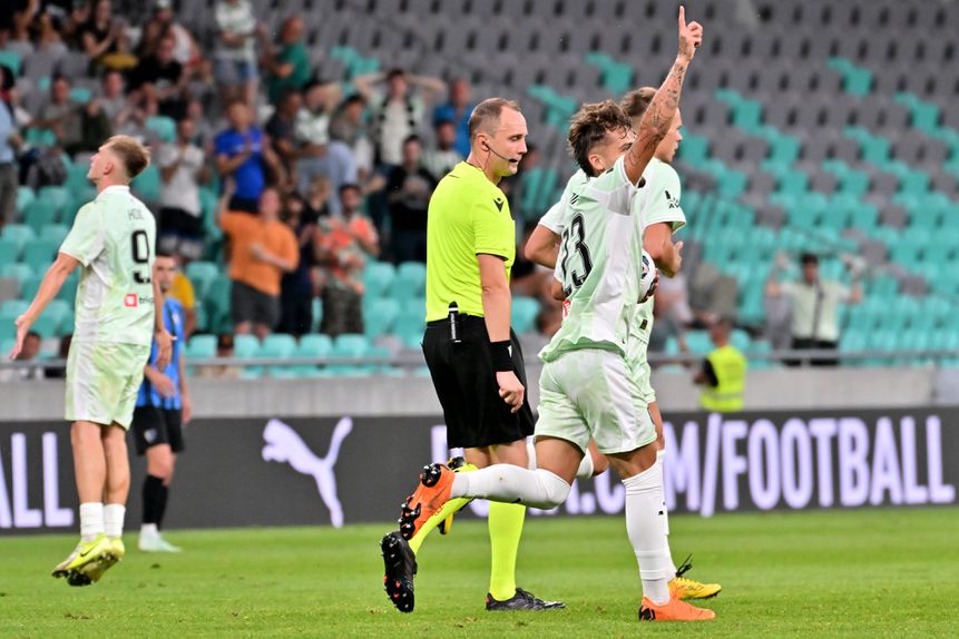 Diogo Pinto apontou um hat-trick e uma assistência em jogo da Liga Conferência Foto: IMAGO