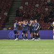Festejos dos jogadores do Arsenal (HOW HWEE YOUNG/EPA)