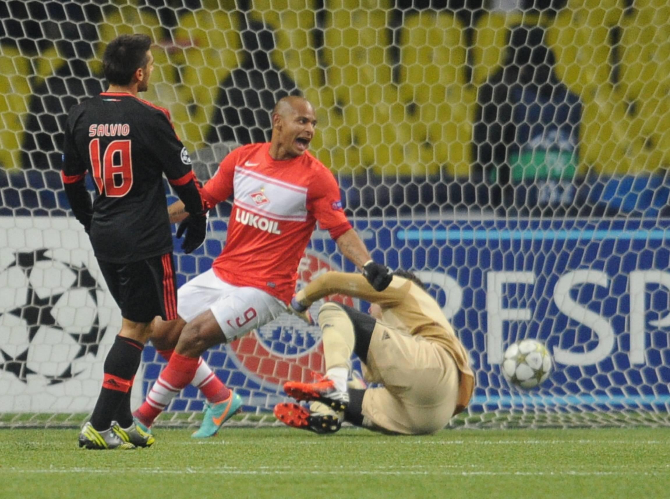 Spartak de Moscovo 2-0 Benfica: os únicos pontos dos russos na fase de grupos da Champions 2012/13. Benfica ficou em 3.º e caiu para a Liga Europa