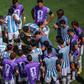 Scaloni fala com a equipa da Argentina na final do Mundial