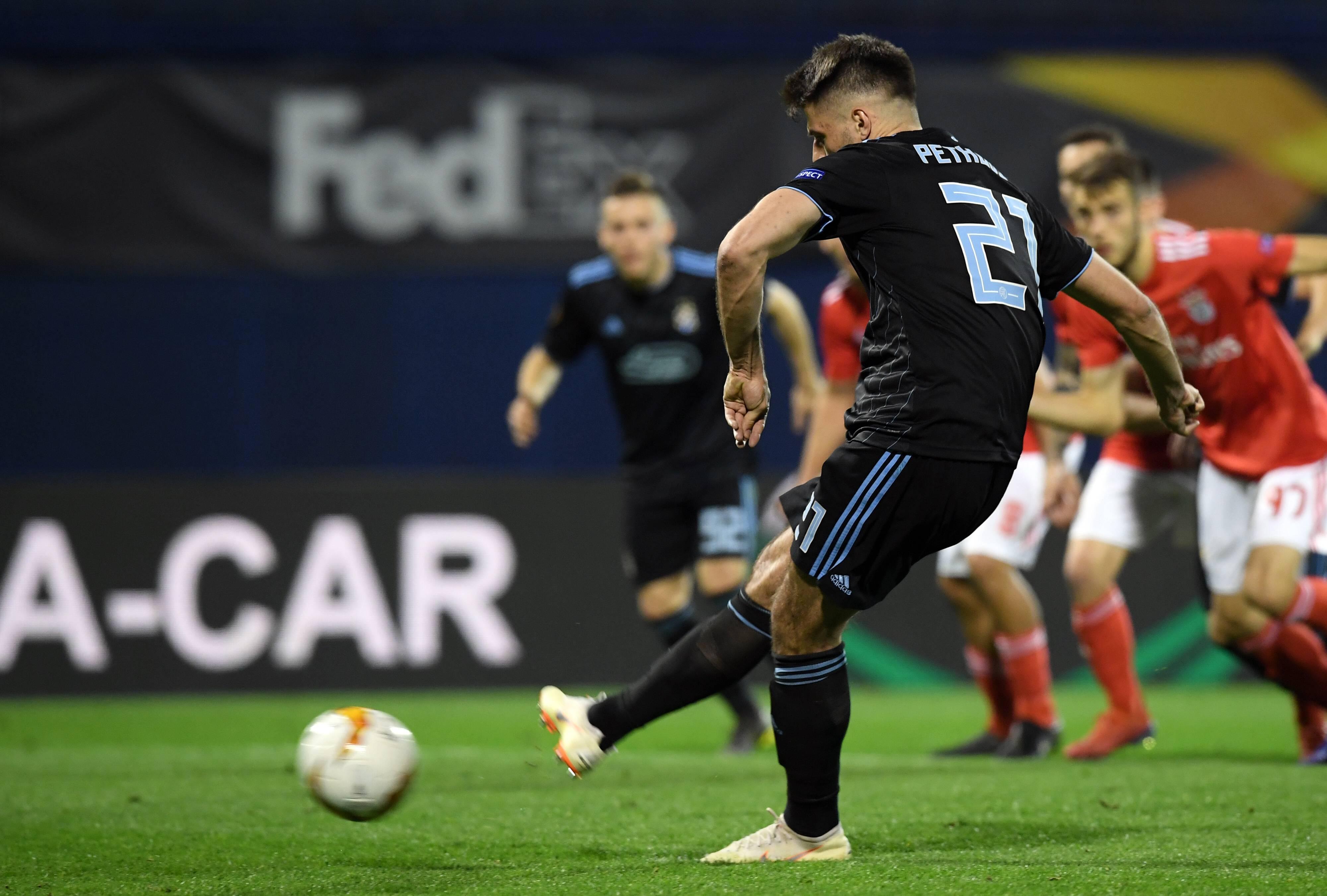 Dínamo Zagreb 1-0 Benfica: 1.ª mão dos oitavos de final da Europa League 2018/19. Águia venceu por 3-0 e deu a volta à eliminatória na 2.ª mão