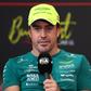 Fernando Alonso em conferência de imprensa de F1
