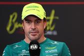 Fernando Alonso em conferência de imprensa de F1