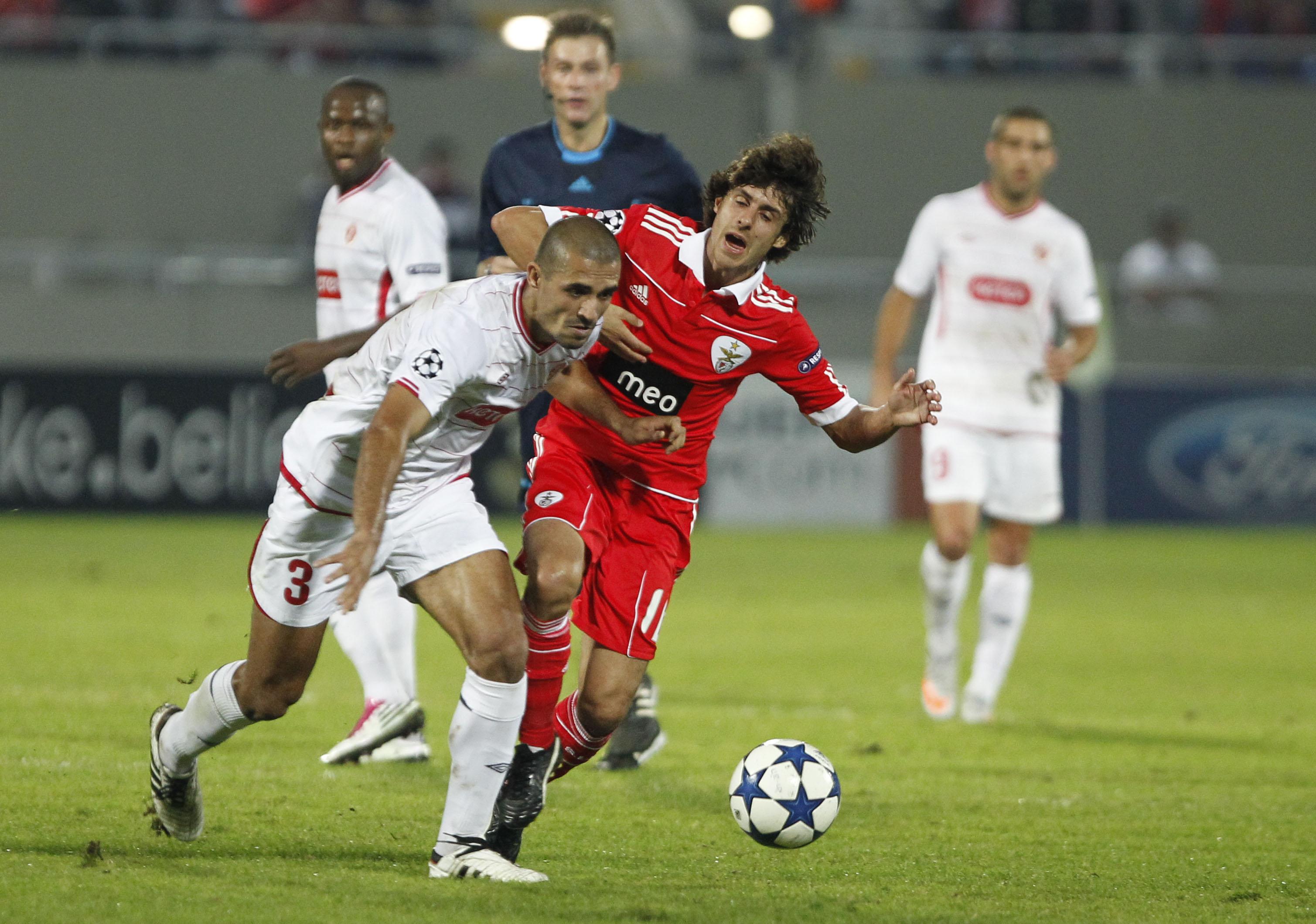 Hapoel Telavive 3-0 Benfica: fase de grupos da Champions League 2010/11. A equipa de Jorge Jesus foi surpreendida em Israel e acabou por cair para a Liga Europa