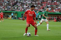 Miguel Figueiredo faz a 23 de julho a estreia pelo Benfica, contra o St. Gallen, com 17 anos, 11 meses e 22 dias de idade (IMAGO)