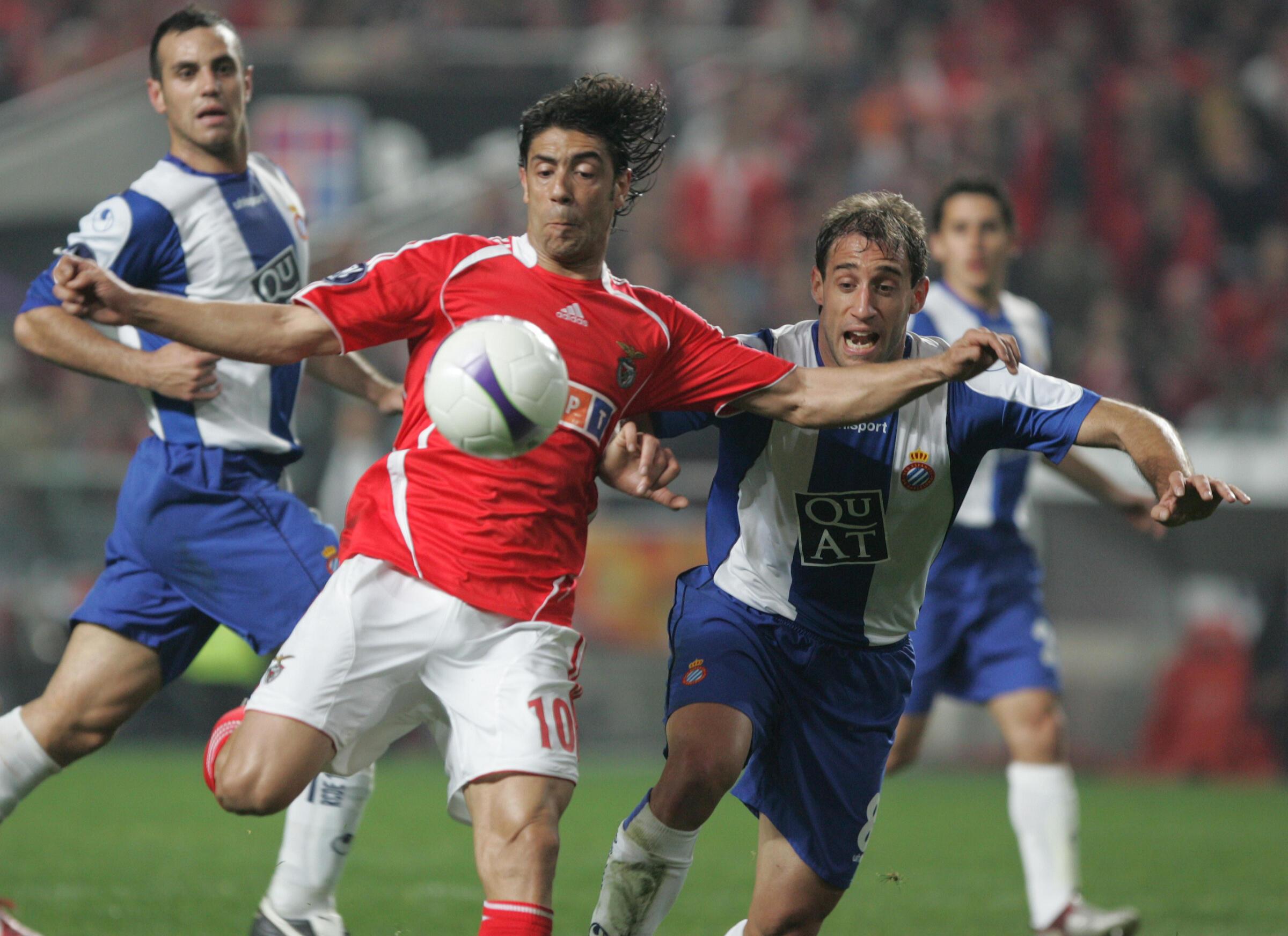 Espanhol 3-2 Benfica, quartos de final da Taça UEFA 2006/07. Na 2.ª mão houve empate a zero na Luz e o Benfica de Fernando Santos foi eliminado (Foto: Sérgio Miguel Santos)