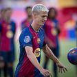 Dani Olmo a ser revelado como reforço do Barcelona na apresentação aos sócios