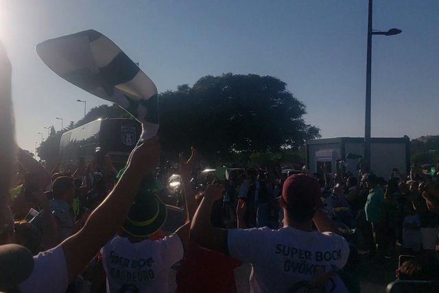 Chegada do Sporting ao Estádio Algarve