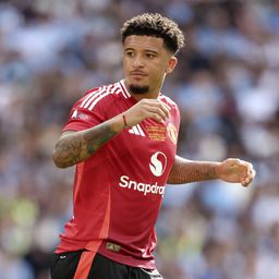 Jadon Sancho com a camisola do United