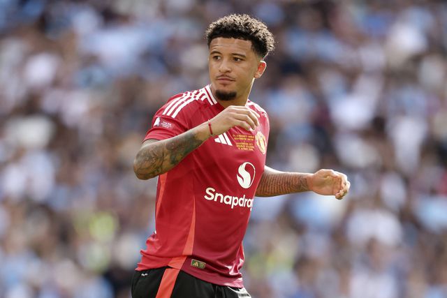 Jadon Sancho com a camisola do United
