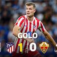 Sorloth abriu o ativo para o Atlético Madrid (vídeo)