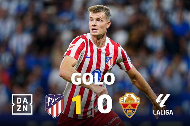 Sorloth abriu o ativo para o Atlético Madrid (vídeo)