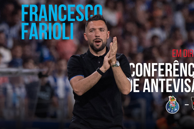 Acompanhe a conferência de Imprensa de Farioli