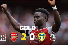 Saka ampliou assim a vantagem dos 'gunners'