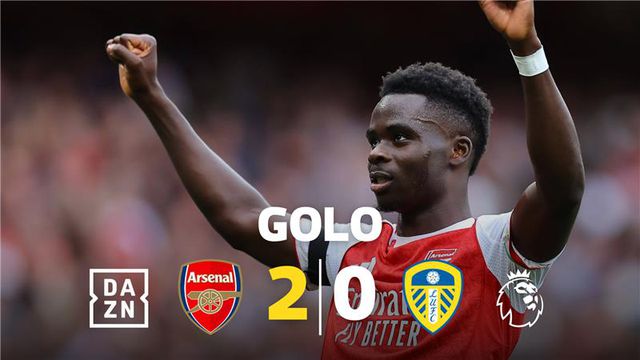 Saka ampliou assim a vantagem dos 'gunners'