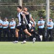 Leo Santos festeja golo marcado ao Sporting