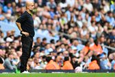 Pep Guardiola, durante o jogo com o Tottenham