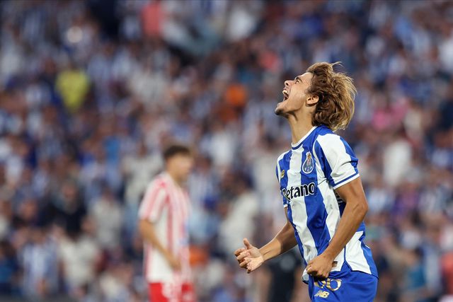Rodrigo Mora no jogo com o Atlético de Madrid (Catarina Morais / Kapta+)