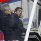 Luís Filipe Vieira e Rui Costa juntos a assistir a um treino do Benfica