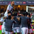 Festa da equipa do Al-Ahli depois da vitória nas grandes penalidades sobre o Al-Nassr Foto: IMAGO