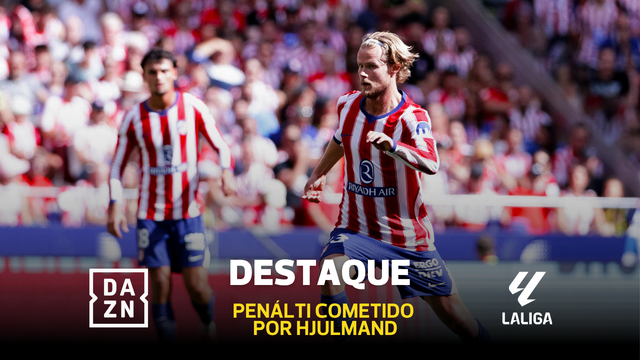 Simeone deve ter ficado a ferver! Hjulmand perde a bola e faz penálti