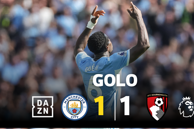 O jogo está vivo! Guéhi marca de cabeça e faz o empate para o Man. City