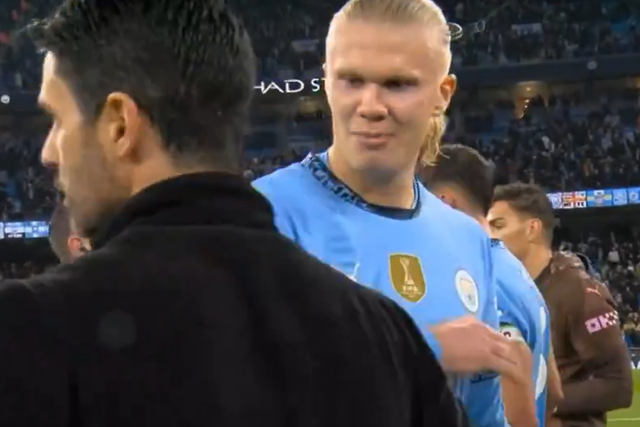 Vídeo: a provocação de Haaland a Arteta que irritou Gabriel Jesus