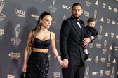 Donnarumma com a mulher Alessia e o filho Leo na cerimónia da Bola de Ouro