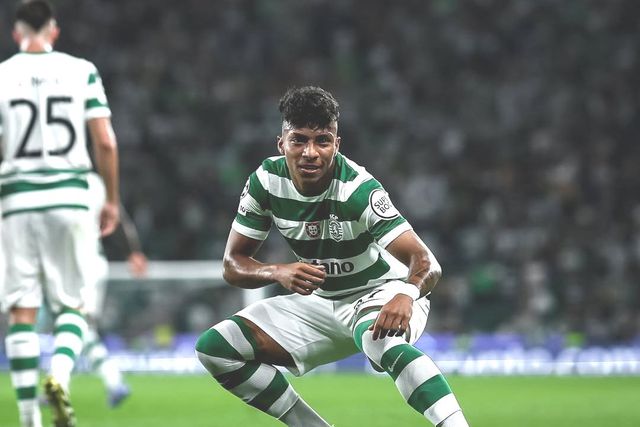 Alisson Santos a festejar primeiro golo de leão ao peito com homenagem ao seu ídolo: Rafael Leão