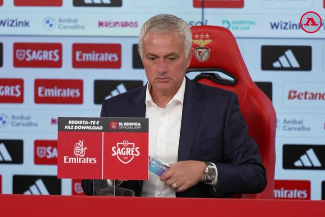 Veja toda a conferência de José Mourinho após estreia infeliz na Luz