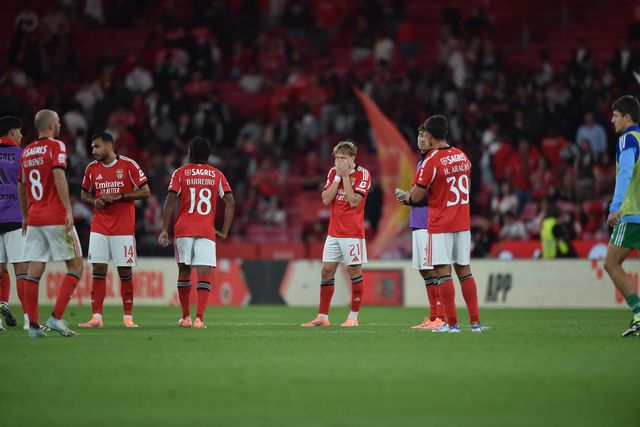Frustração dos jogadores do Benfica