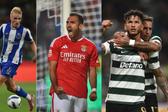 Froholdt (FC Porto), Pavlidis (Benfica) e Suárez (Sporting) - Fotos: Miguel Nunes