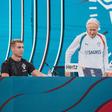 Jorge Jesus na conferência de imprensa de ontem, com Cristiano Ronaldo ao lado. Foto FPF