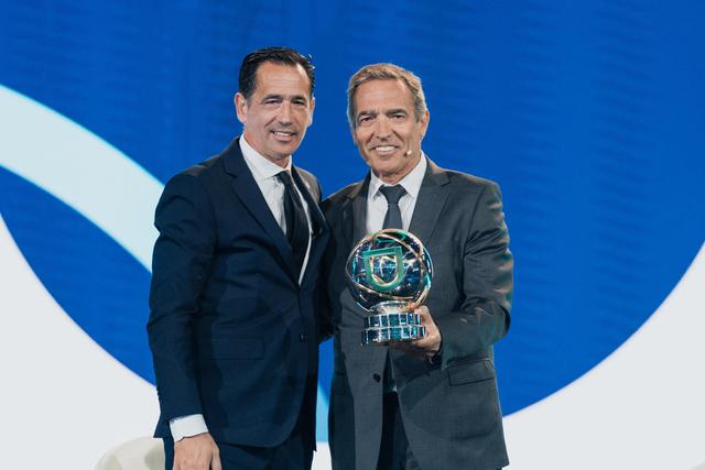 Reinaldo Teixeira, presidente da Liga, ao lado de Pedro Proença, presidente da FPF - Foto: FPF