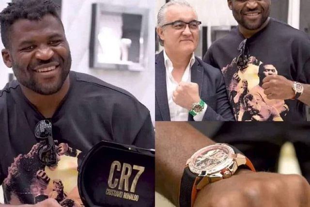 Cristiano Ronaldo oferece 'modesta' prenda a Ngannou