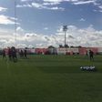 Treino do Benfica antes da Real Sociedad