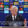Ancelotti rendido a Vinícius Jr.: «É raro ver uma segunda parte como a dele»