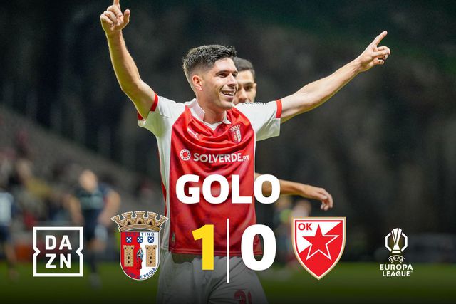 Bela jogada do SC Braga e Fran Navarro abre o marcador