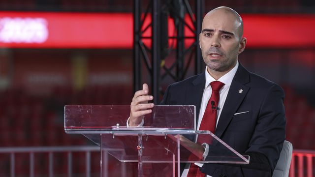 João Diogo Manteigas encabeçou a candidatura Benfica Vencerá- Foto: Benfica/BTV