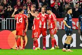 Festejos do Bayern frente ao Club Brugge, na UEFA Champions League