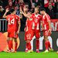 Festejos do Bayern frente ao Club Brugge, na UEFA Champions League