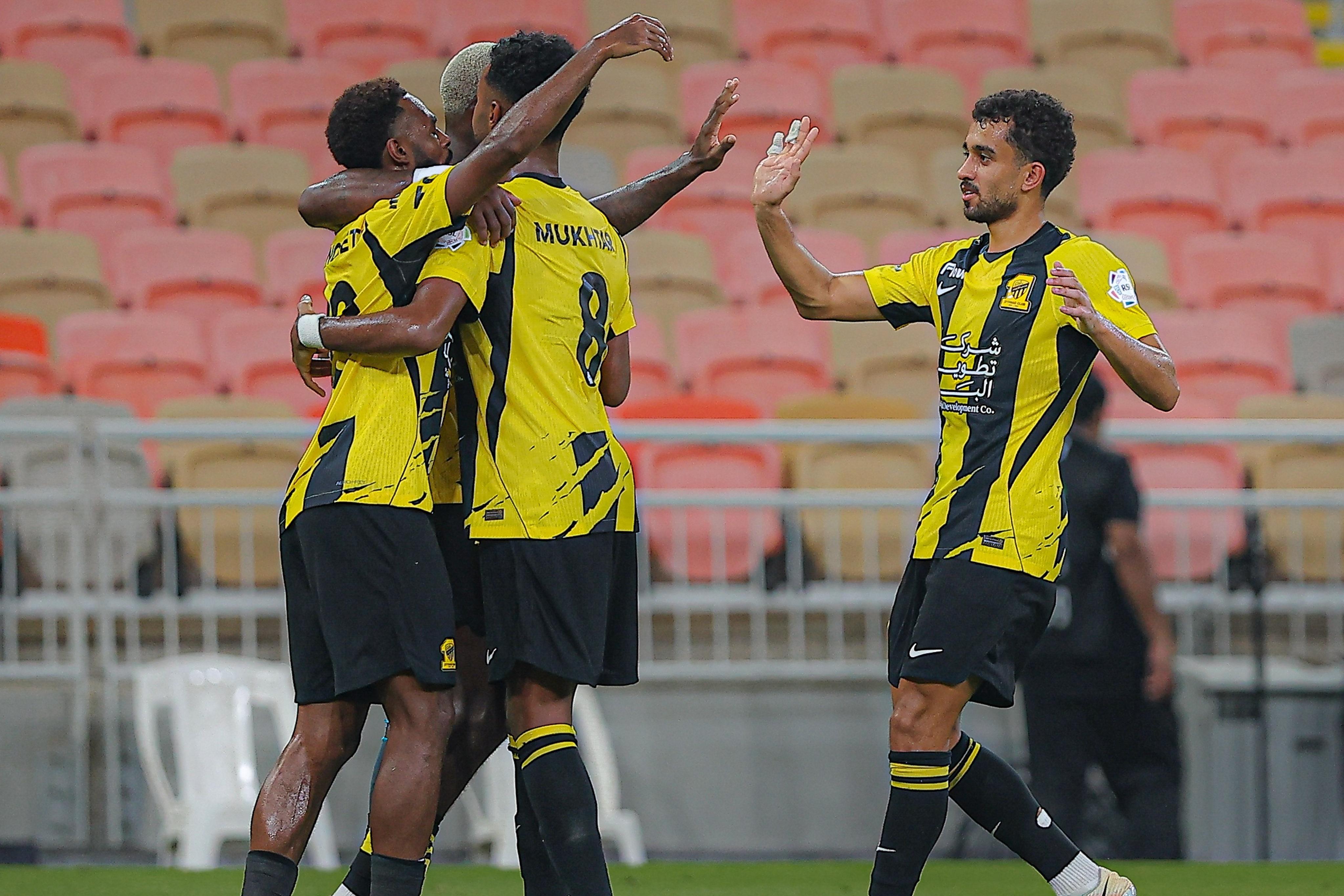 Festejos do Al Ittihad frente a Bruno Lage - Foto: Al Ittihad