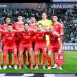 O onze do Benfica que iniciou o jogo frente ao Omonia. Foto EPA/LUSA