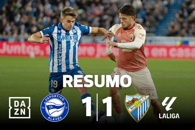 Golo perto do fim adia primeira vitória do Málaga na LaLiga (resumo)