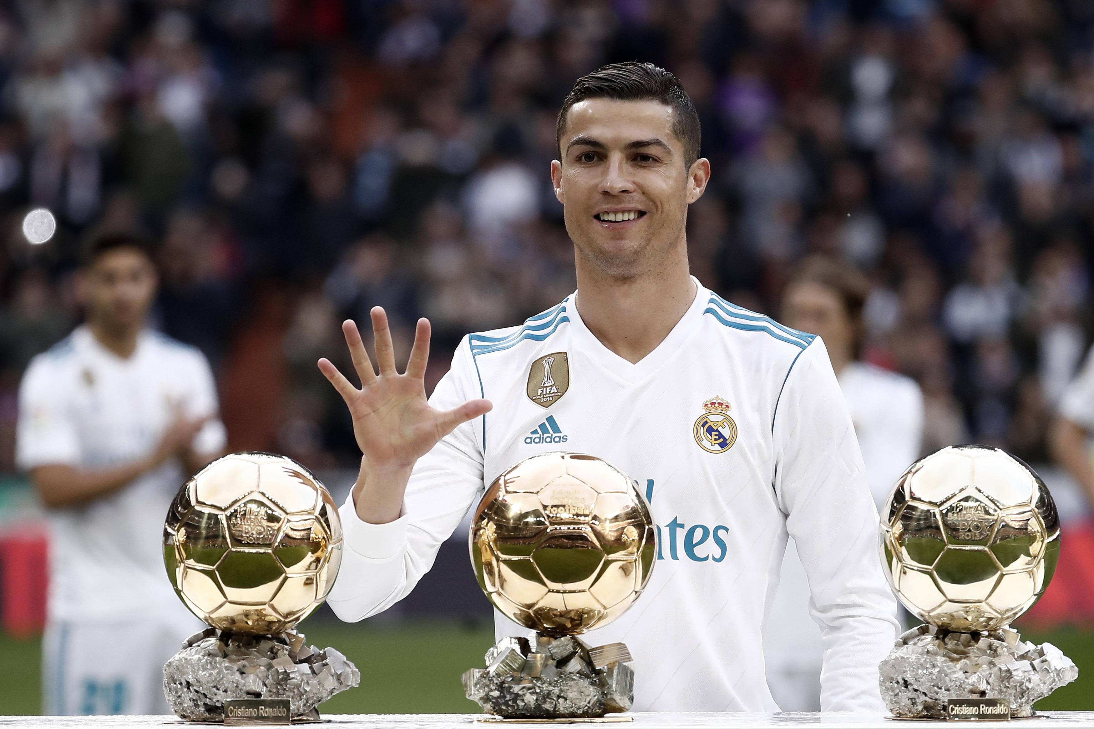 Cristiano Ronaldo com Bolas de Ouro