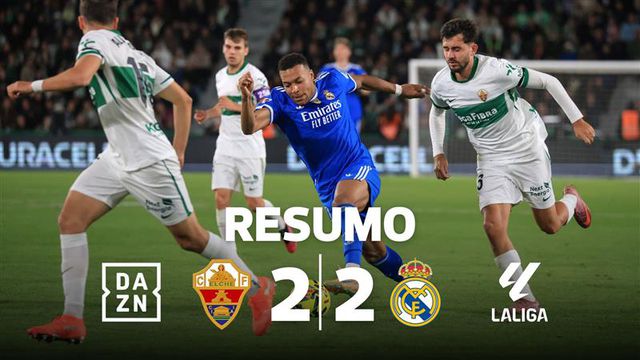Real Madrid salvou ponto no fim, mas não se livrou de tropeção em Elche (resumo)